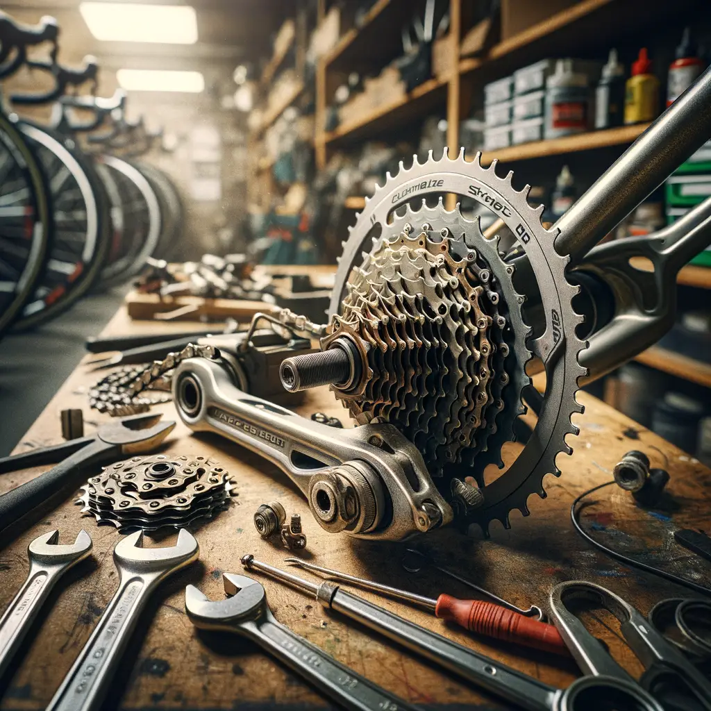 Bicycle shop owner engaging with customers through Instagram on mobile device